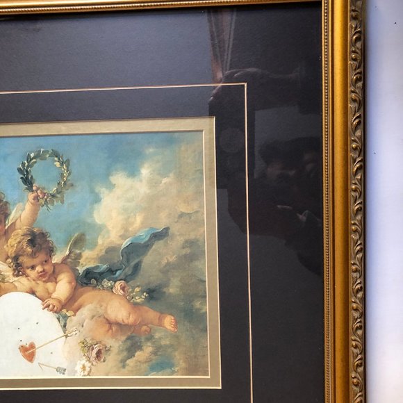 Print of angels cherubs fancy frame spiritual wall art home decor wall hanging - Picture 5 of 6